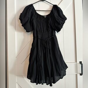 Midnight Doll Puffer Black Dress Size Large